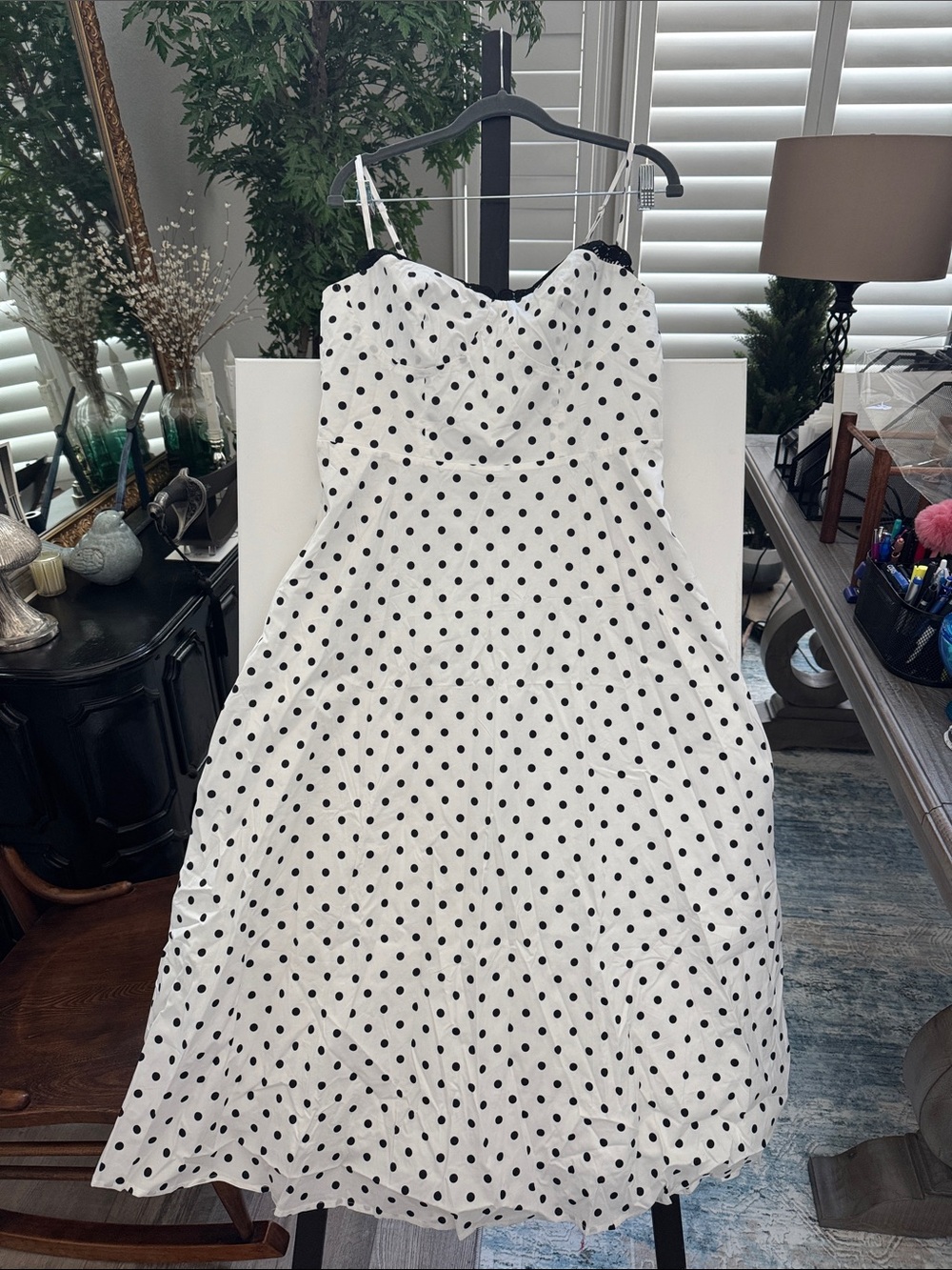 Commense Women’s Dress  - Polka Dot Spaghetti Strap women’s maxi dress. NWT